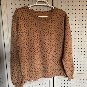 Abercrombie & Fitch Tan Animal Print Sweatshirt